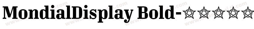 MondialDisplay Bold字体转换